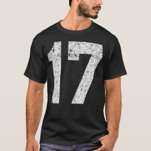 Jersey Uniform Number 17 Athletic Sports 17Th T-Shirt