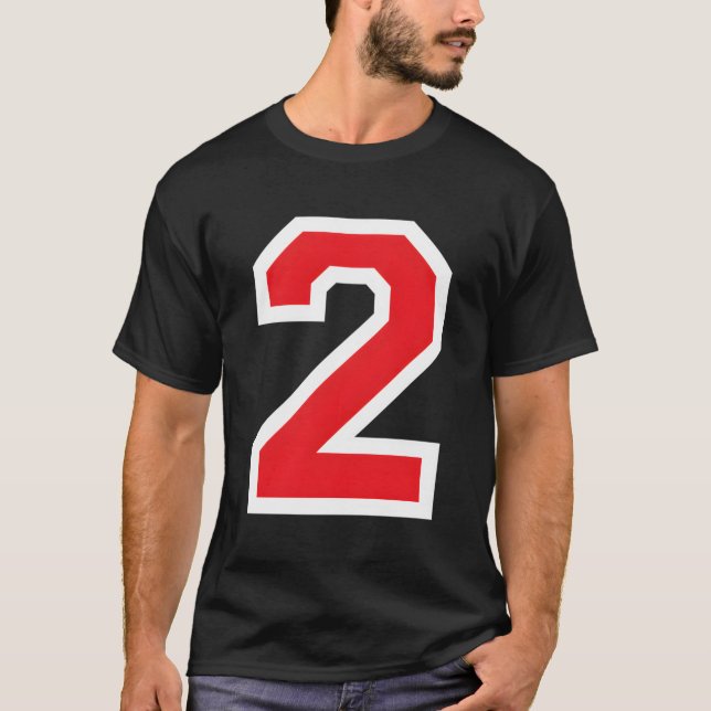 Jersey Uniform Number #2 T-Shirt (Front)