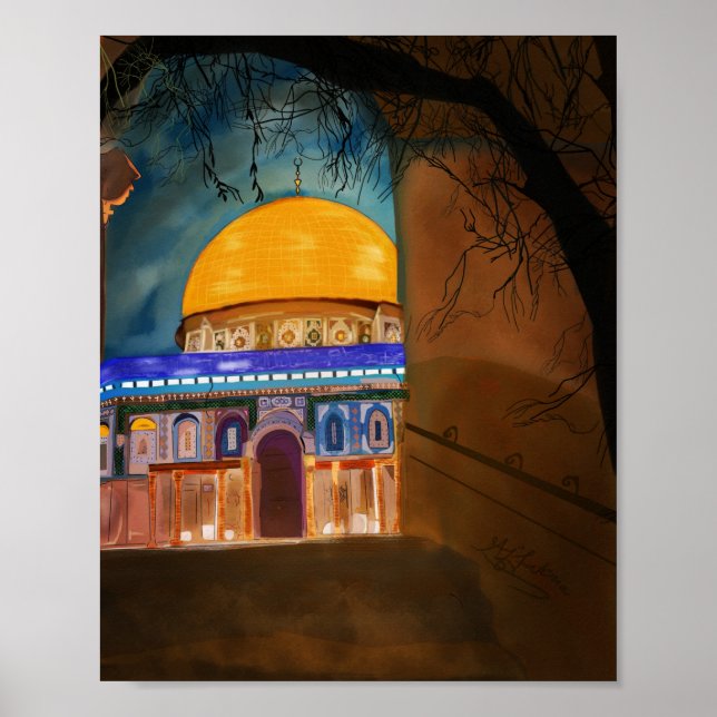 Jerusalem Al-Aqsa mosque Art Board Print (Front)