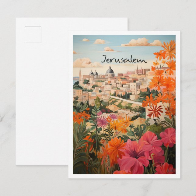 Jerusalem Art Travel  Postcard (Front/Back)