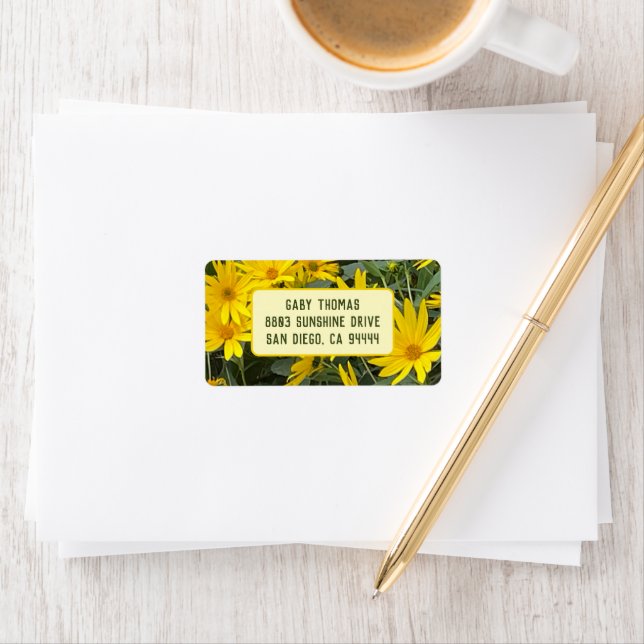 Jerusalem Artichoke Flowers Address Labels (Insitu)