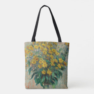 Jerusalem Artichoke Flowers by Claude Monet Tote Bag