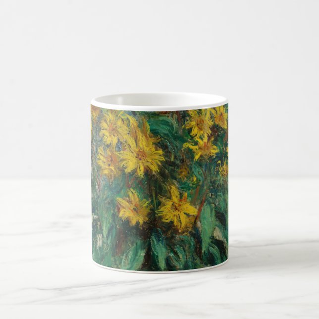 Jerusalem Artichoke Flowers - Claude Monet Coffee Mug (Center)