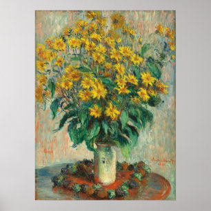 Jerusalem Artichoke Flowers, Claude Monet Fine Art Poster