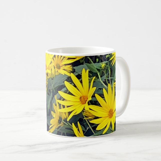 Jerusalem Artichoke Flowers Coffee Mug (Front Right)