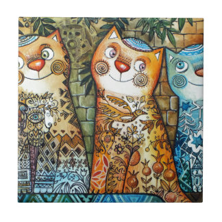 Jerusalem cats tile