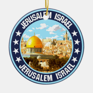Jerusalem                                          ceramic tree decoration