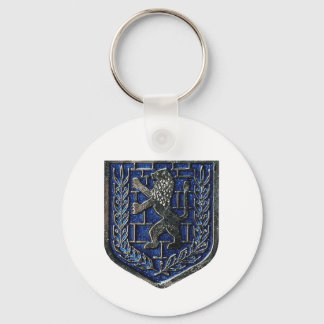 Jerusalem Crest Blue Key Ring