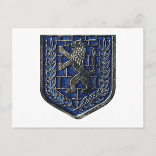 Jerusalem Crest Blue Postcard