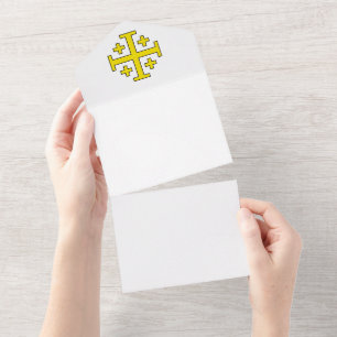 Jerusalem cross all in one invitation