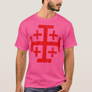 Jerusalem Cross distressed T-Shirt