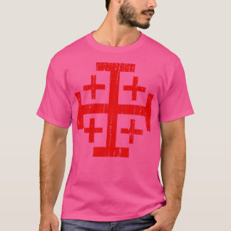 Jerusalem Cross distressed T-Shirt