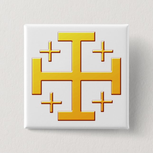 Jerusalem cross Jerusalem 15 Cm Square Badge (Front)