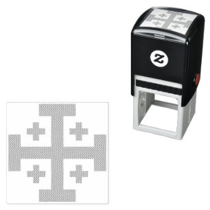 Jerusalem Cross Self-inking Stamp