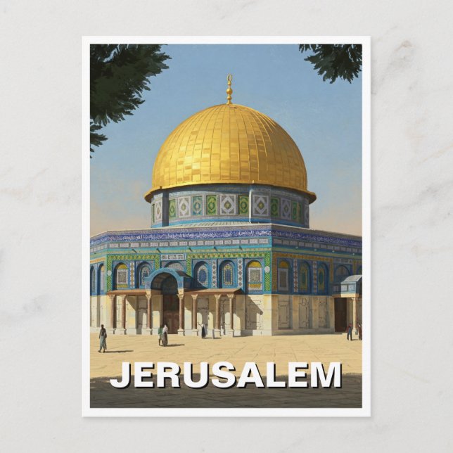 Jerusalem Dome of the Rock Travel Postcard (Front)
