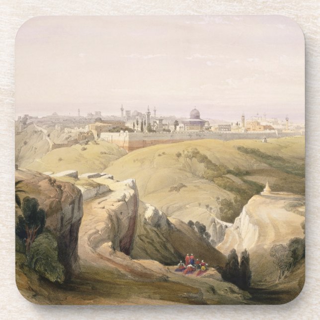 Jerusalem from the Mount of Olives, April 8th 1839 Coaster (Front)