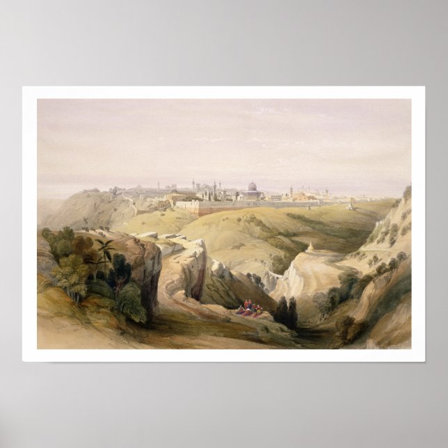 Jerusalem from the Mount of Olives, April 8th 1839 Poster (Front)