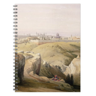 Jerusalem from the Mount of Olives, April 8th 1839 Spiral Notebook