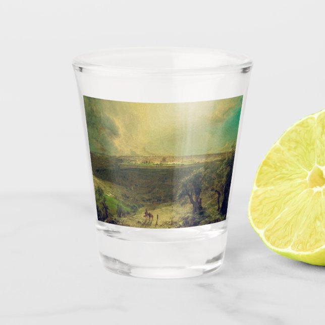 Jerusalem from the Mount of Olives Shot Glass (Front)