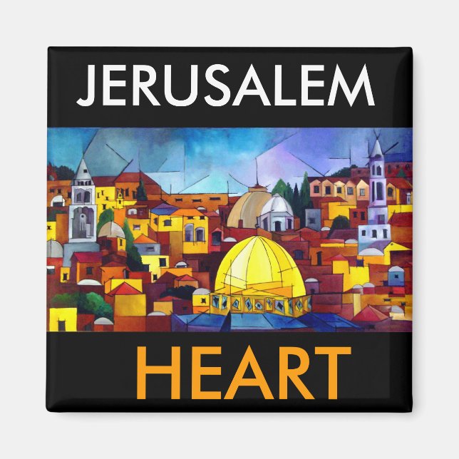 JERUSALEM HEART MAGNET (Front)