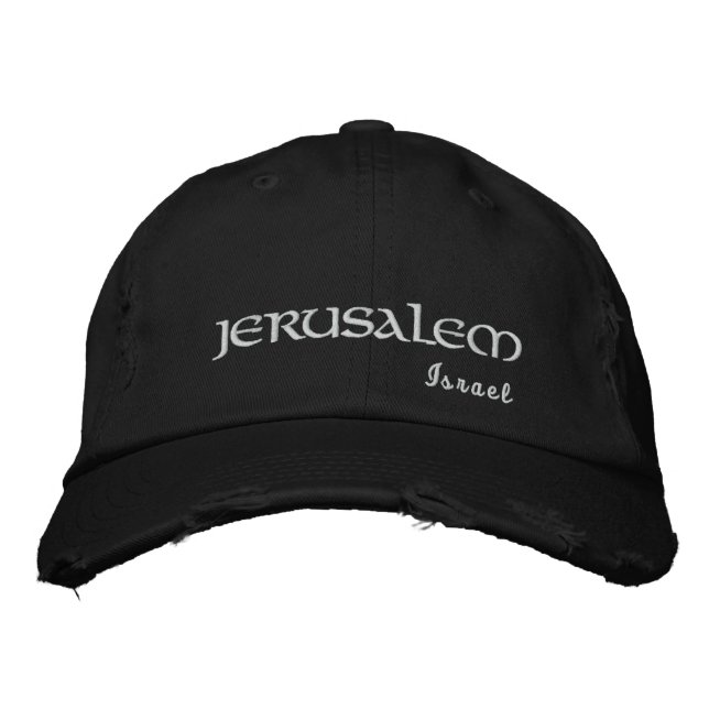Jerusalem Israel Embroidered Hat (Front)