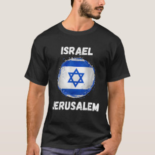 Jerusalem Israel Retro Vintage Sport Israeli Flag T-Shirt