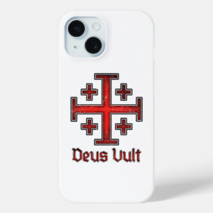 Jerusalem Knight Templar Crusader Cross Christian iPhone 15 Case