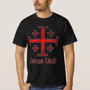 Jerusalem Knight Templar Crusader Cross Christian T-Shirt