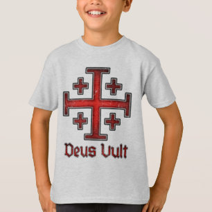 Jerusalem Knight Templar Crusader Cross Christian T-Shirt