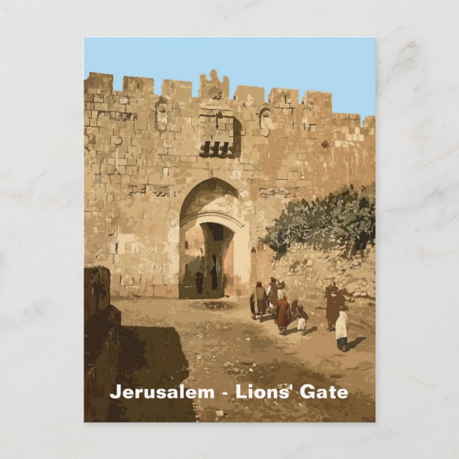 Jerusalem - Lions' Gate Postcard (Front)