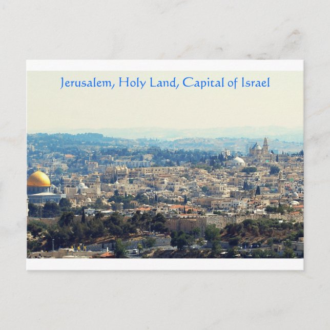 Jerusalem panoramic_edited-1A (6856 x 2400), Je... Postcard (Front)
