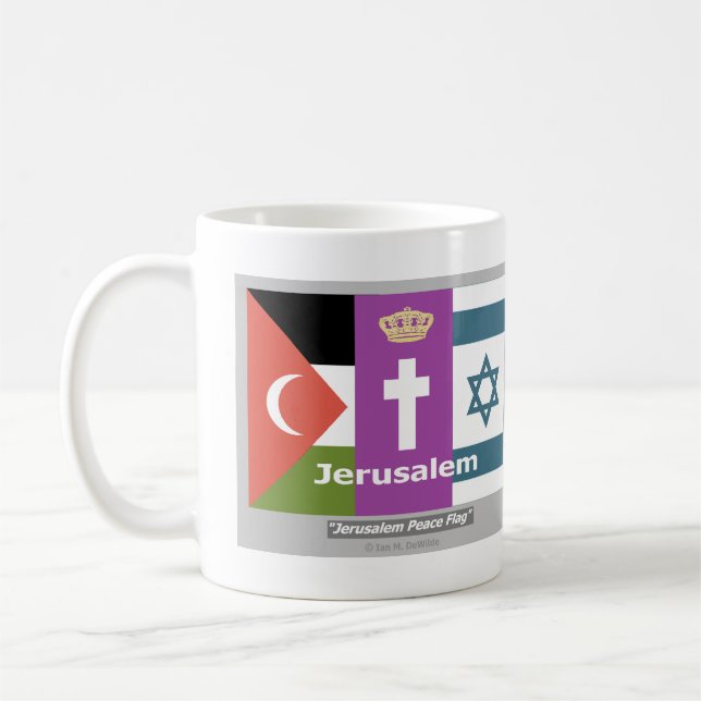Jerusalem Peace Flag Mug (Revised) (Left)