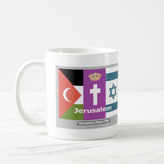 Jerusalem Peace Flag Mug (Revised) (Left)