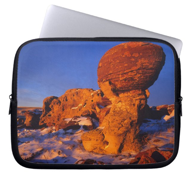 Jerusalem Rocks in Winter near Sweetgrass Laptop Sleeve (Front)