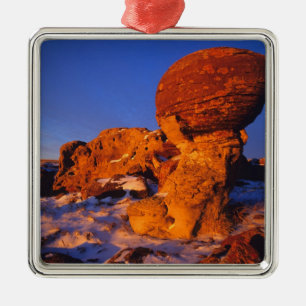 Jerusalem Rocks in Winter near Sweetgrass Metal Tree Decoration