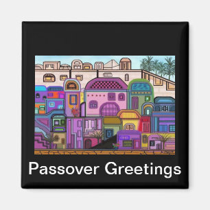 Jerusalem Tapestry Passover Magnet