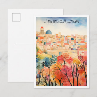 Jerusalem Travel  Postcard