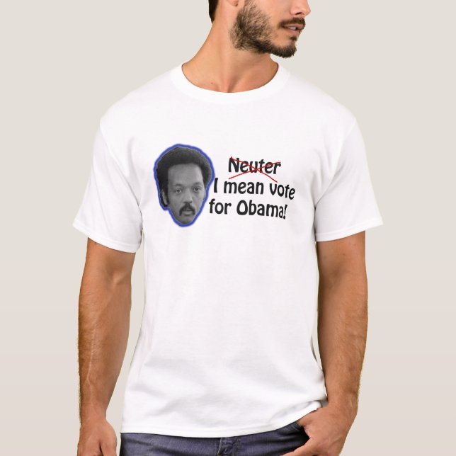 Jesse Jackson Neuter Obama T-Shirt (Front)