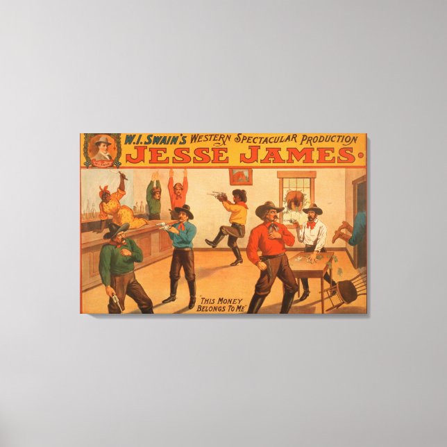 Jesse James Western Spectacular Production Canvas Print (Front)