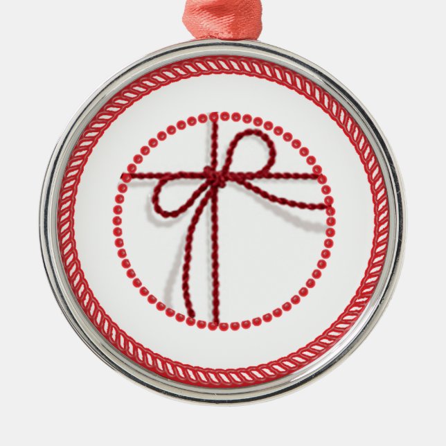 Jesse Tree Scarlet Cord Ornament #1 (Front)
