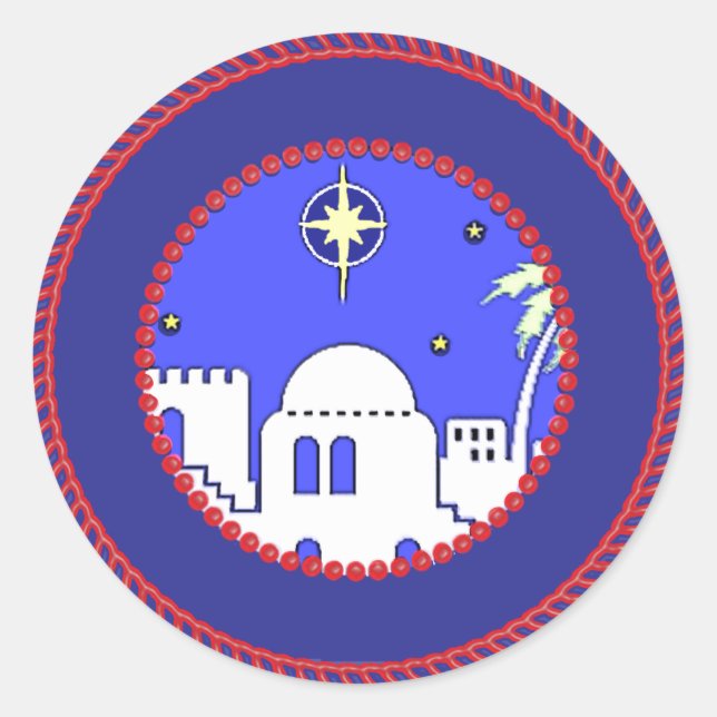 Jesse Tree Town of Bethlehem Sticker (Front)