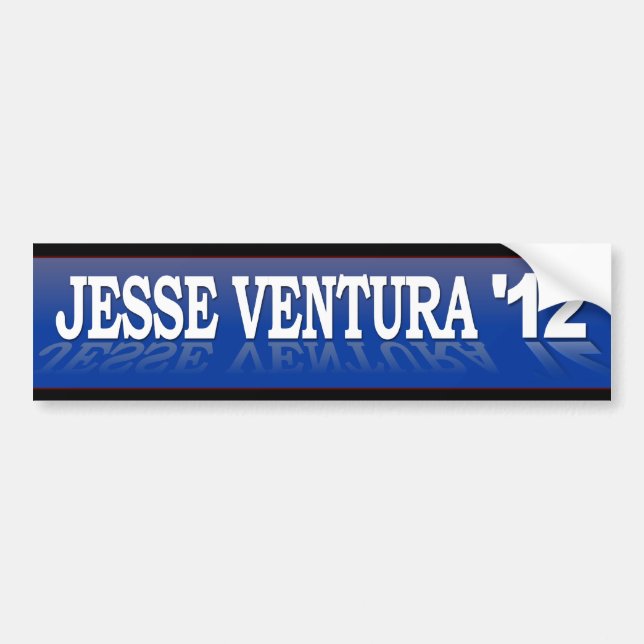 Jesse Ventura '12 Blue Reflection Bumper Sticker (Front)