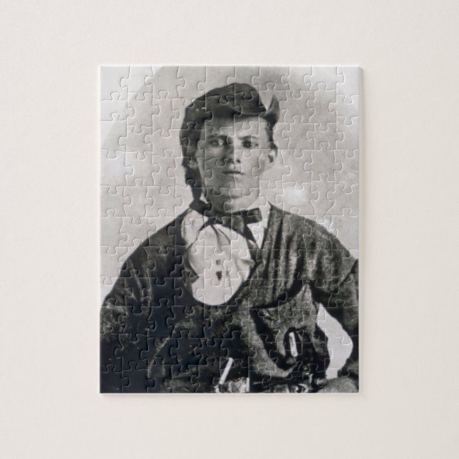 Jesse Woodson James (b/w photo) Jigsaw Puzzle (Vertical)