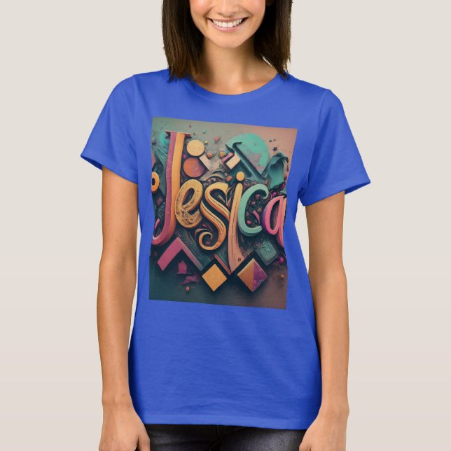 Jessica: 3D Geometric Abstract T-Shirt (Front)