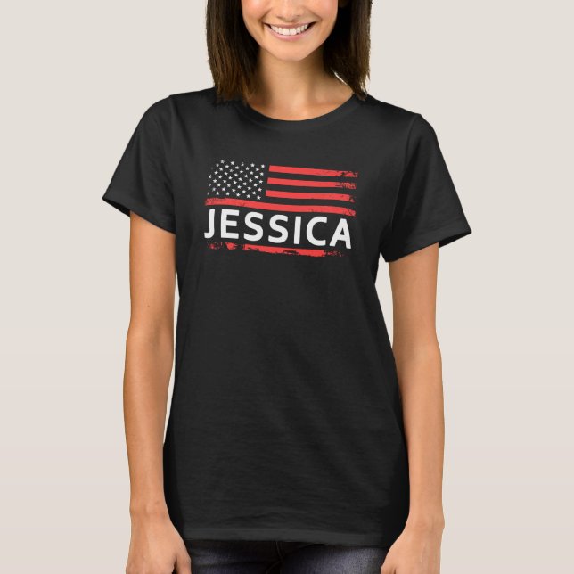 JESSICA AMERICAN FLAG FOR JESSICA T-Shirt (Front)