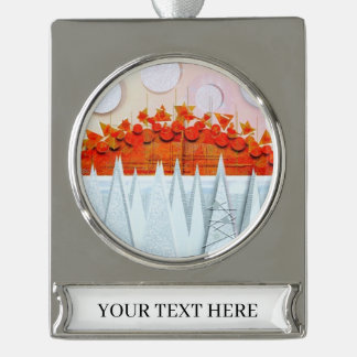 JESSICA ANNE FRANK "WINTER" SILVER PLATED BANNER ORNAMENT