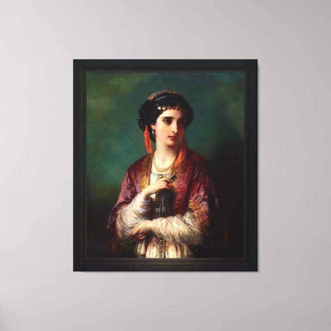 Jessica by Thomas-Francis Dicksee Classical Art Canvas Print (Front)