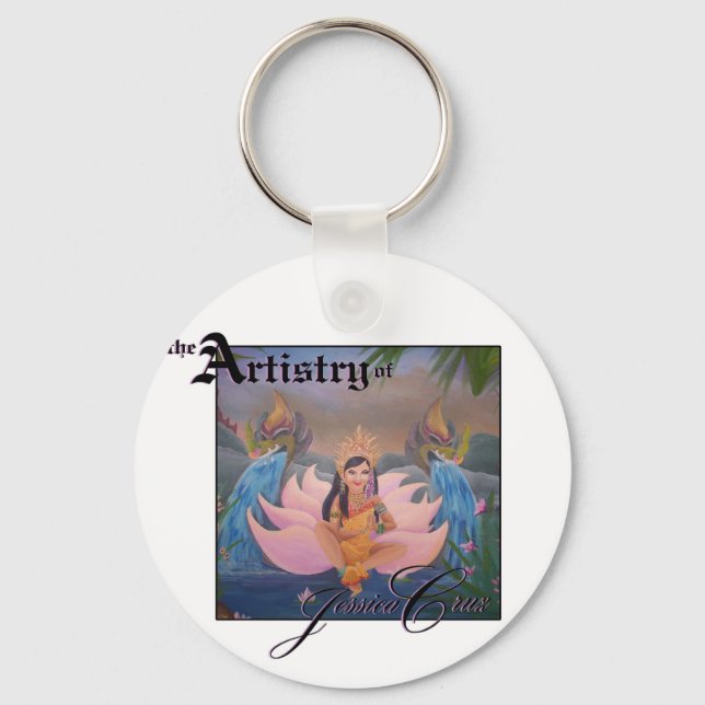 Jessica Cruz Ankgor Wat Beauty Logo Keychain (Front)