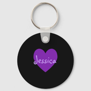 Jessica in Purple Key Ring