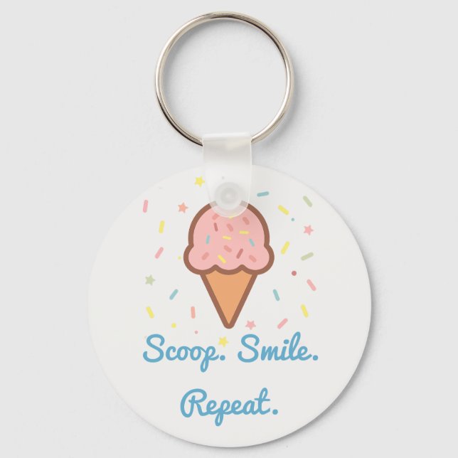 Jessica’s Ice Cream Sprinkle Keychain – Cute & Per (Front)